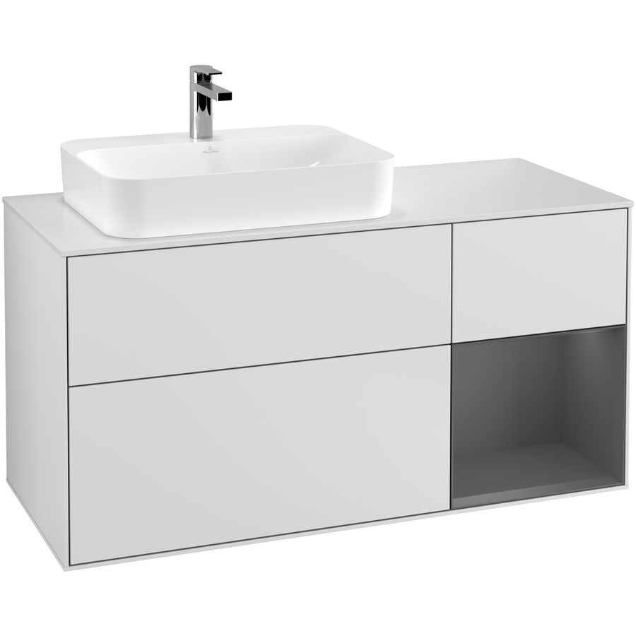 Wastafelonderkast Finion 1200x603x501mm White Matt Lacquer G401GKMT