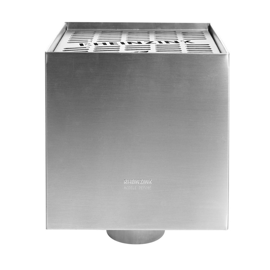 Vergaarbak zink Kubus-200 model 100mm incl. afdekrooster