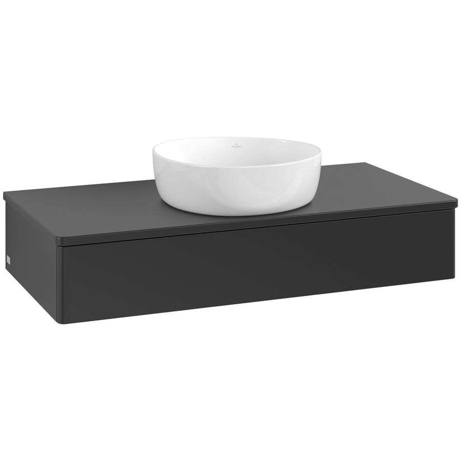 Wastafelonderkast Antao 1000x190x500mm Black Matt Lacquer L09010PD