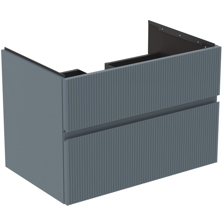 Wastafelmeubel 800x505x550mm matt ashblue 2 laden Finesse