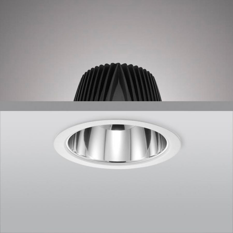 LED downlight 140mm 10W wit 3000K sparing 125mm 40002100