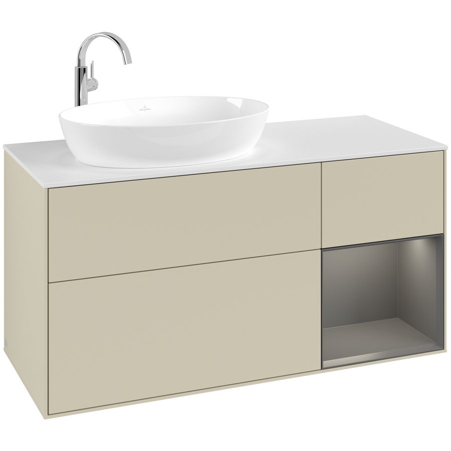 Wastafelonderkast Finion 1200x603x501mm S.Grey Matt Lacquer G931GKHJ