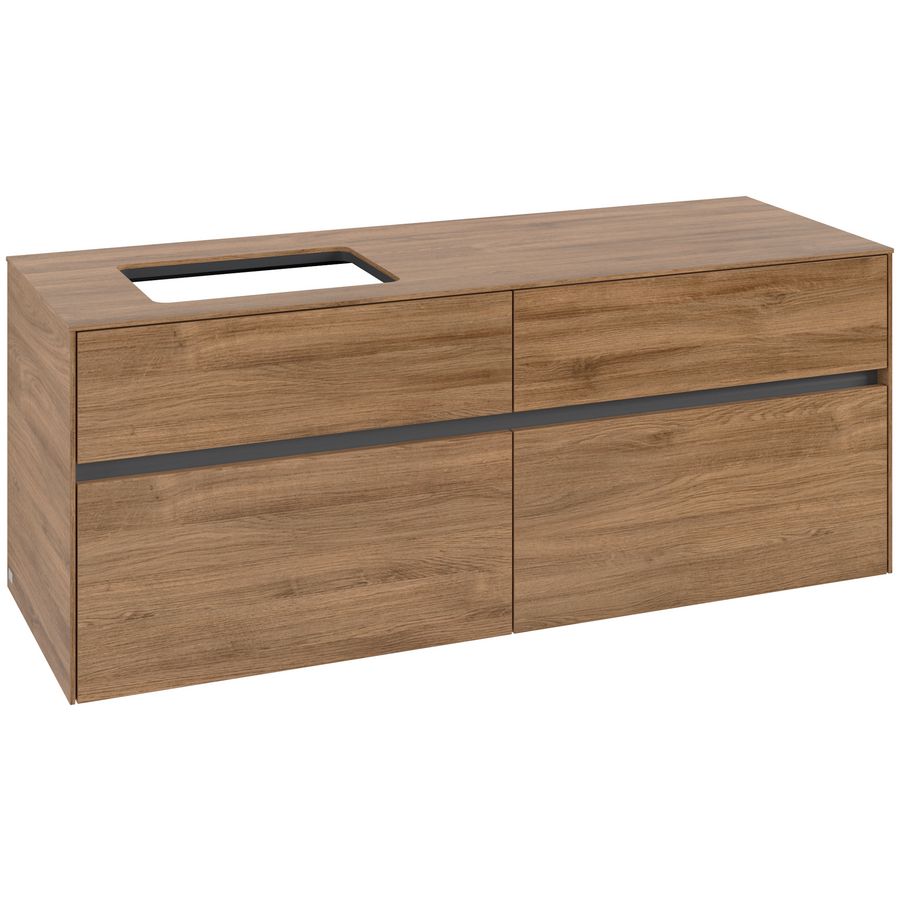 Wastafelonderkast Collaro 1400x548x500mm Oak.Kans C11700RH