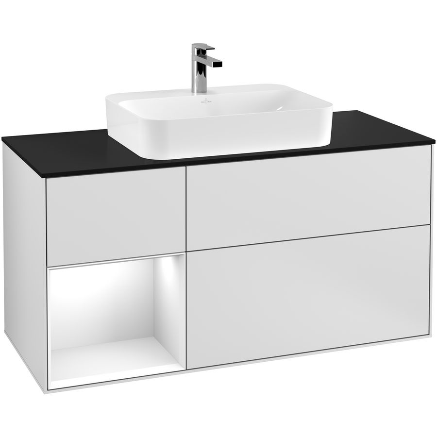 Wastafelonderkast Finion 1200x603x501mm White Matt Lacquer G412GFMT