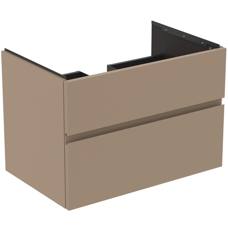 Wastafelmeubel 800x505x550mm mat greige 2 laden Finesse