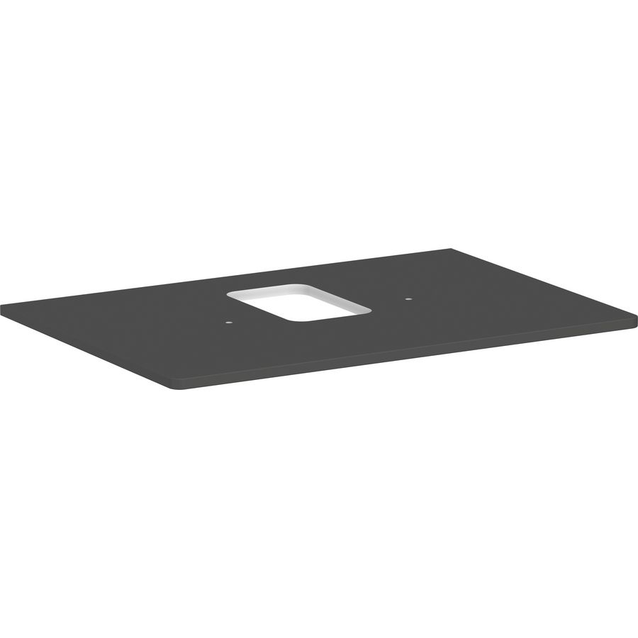 Console / wastafelblad 780x550mm Diamond Matt Grey met middenuitsparing tbv waskom met kraangat Xelu Q 54120910