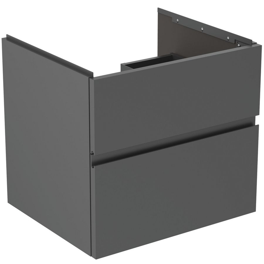 Wastafelmeubel 600x505x550mm matt anthracite 2 laden Finesse