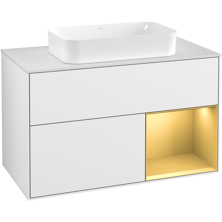 Wastafelonderkast Finion 1000x603x501mm G.White.L G251HFGF