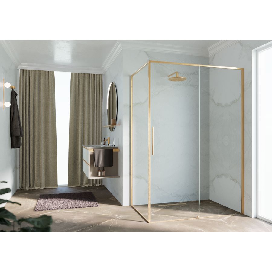 Riga 2p+f 107 links verst.107,5-109cm helder glas br. go ld