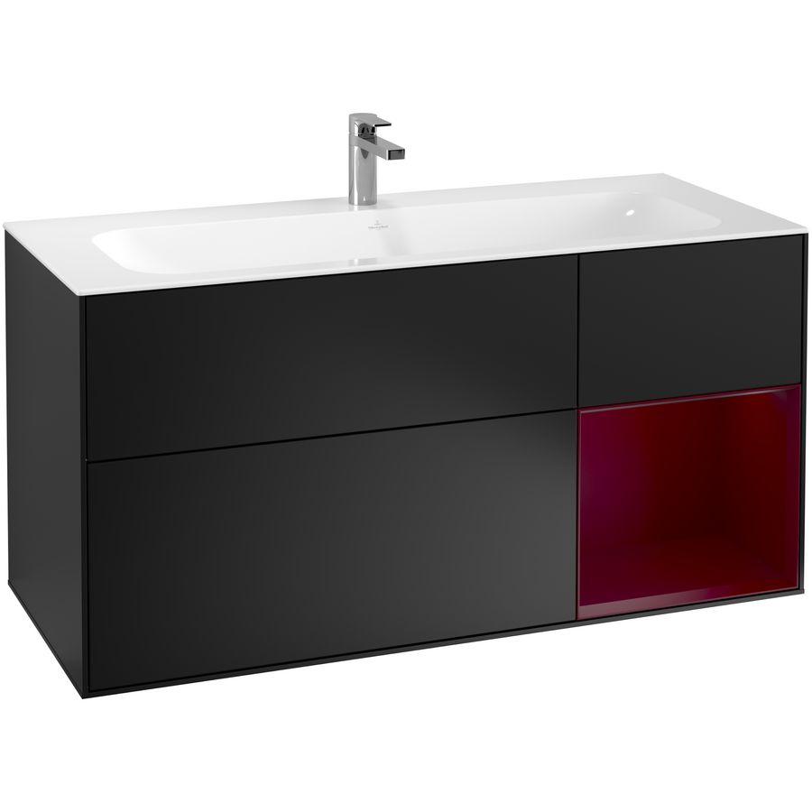Wastafelonderkast Finion 1196x591x498mm Black Matt Lacquer G070HBPD