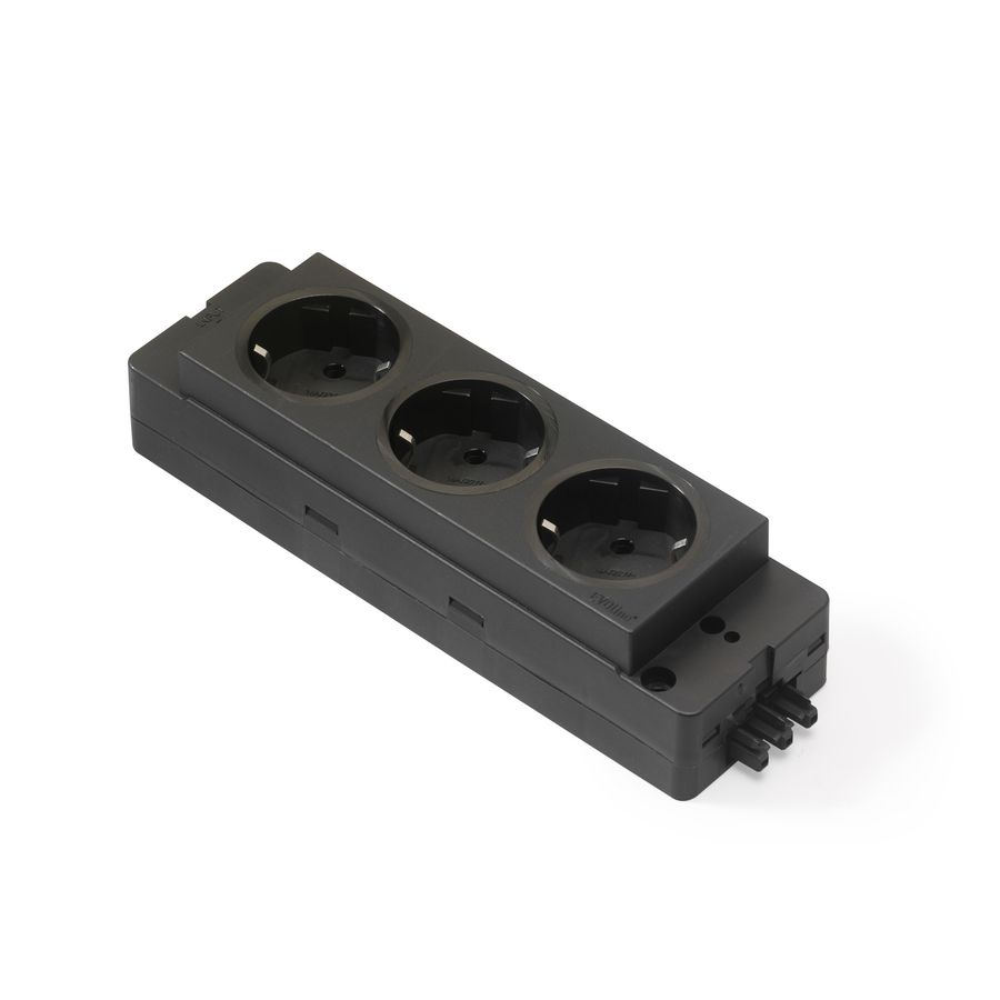 Contactblok 3x 230V RA type 910 WINSTA in/uit zwart
