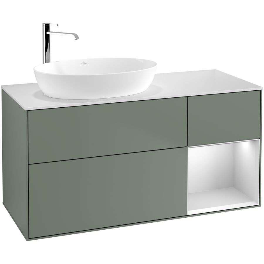 Wastafelonderkast Finion 1200x603x501mm Olive Matt Lacquer F931MTGM