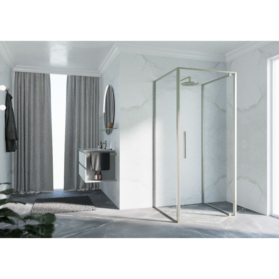 Riga g 66 ver.66-69cm helder glas br. inox