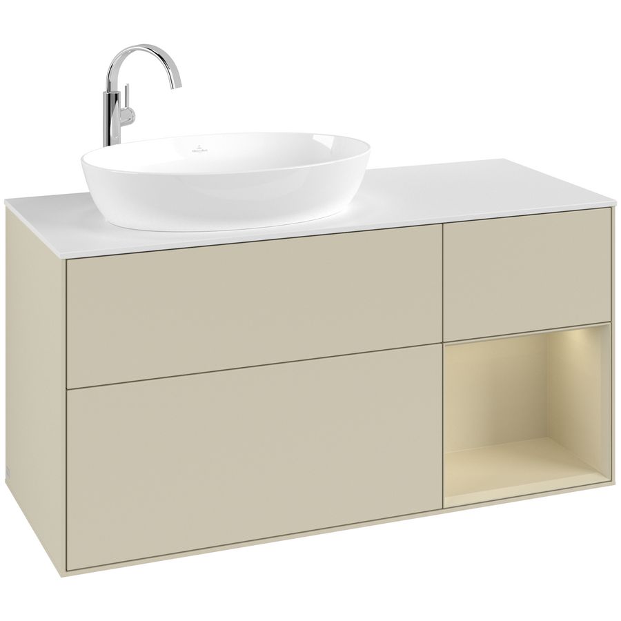 Wastafelonderkast Finion 1200x603x501mm S.Grey Matt Lacquer G931HJHJ