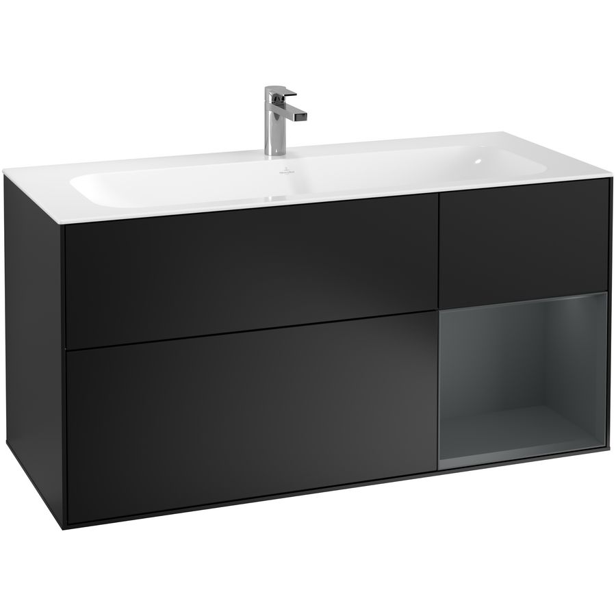 Wastafelonderkast Finion 1196x591x498mm Black Matt Lacquer G070HGPD