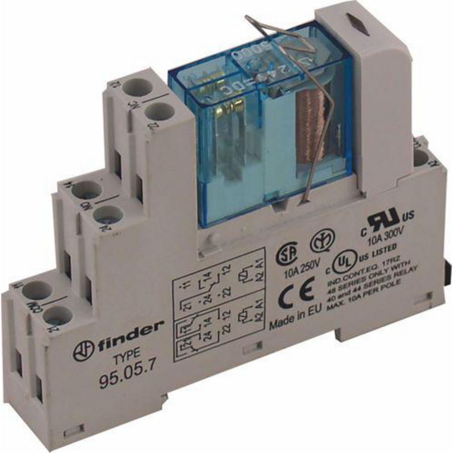 Relais + Basis 8-P. 24V wisselcontact