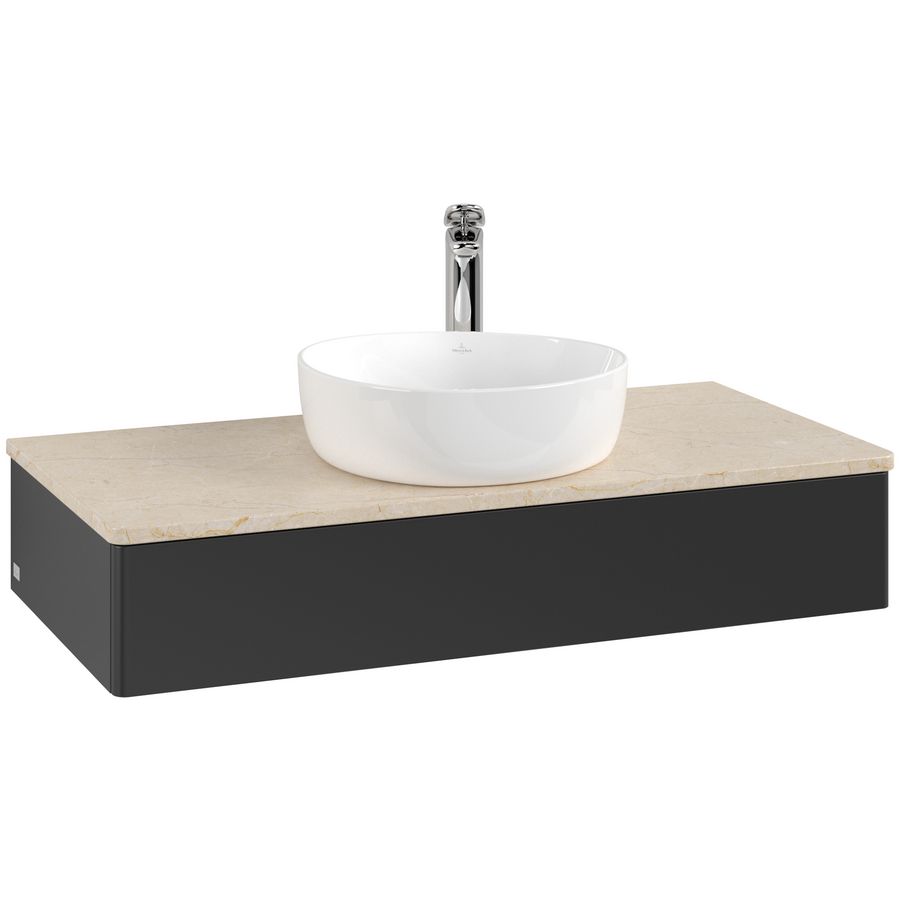 Wastafelonderkast Antao 1000x190x500mm Black Matt Lacquer L09053PD