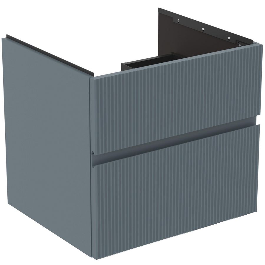 Wastafelmeubel 600x505x550mm matt ashblue 2 laden Finesse