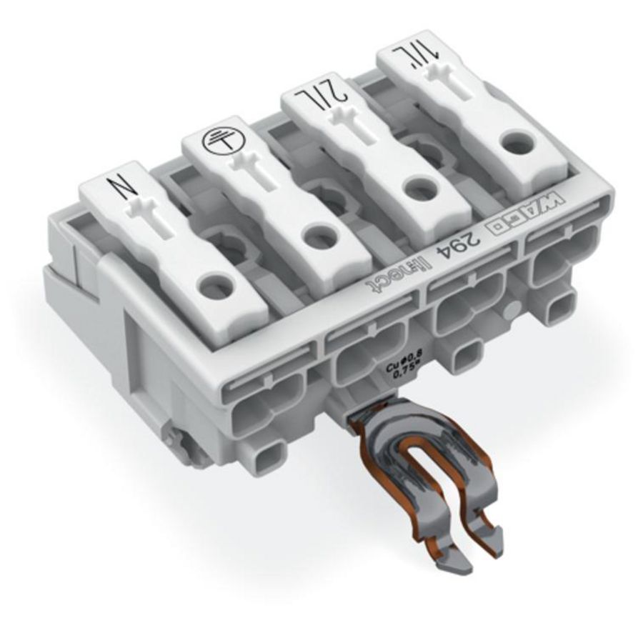 Kroonklem Drukknop extern Linect wit 294-8324 VVE=500