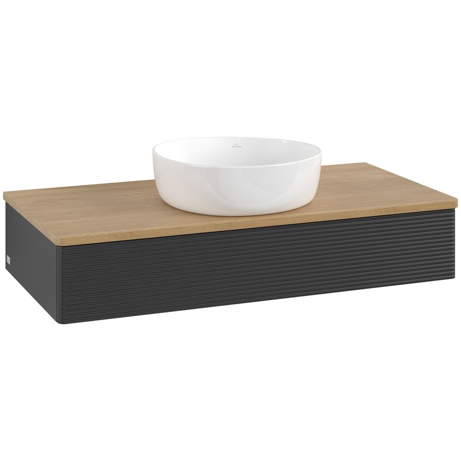Wastafelonderkast Antao 1000x190x500mm Black Matt Lacquer L09111PD