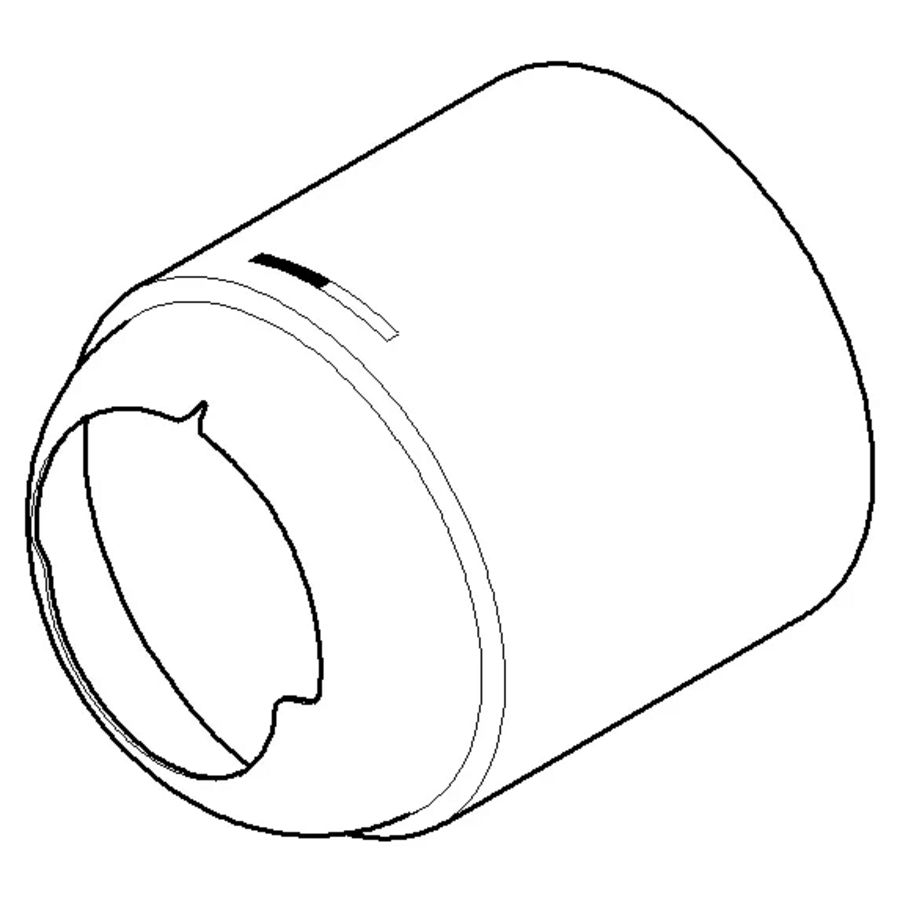 Kapje 50x58mm Champagne gebors. (22kt Goud)