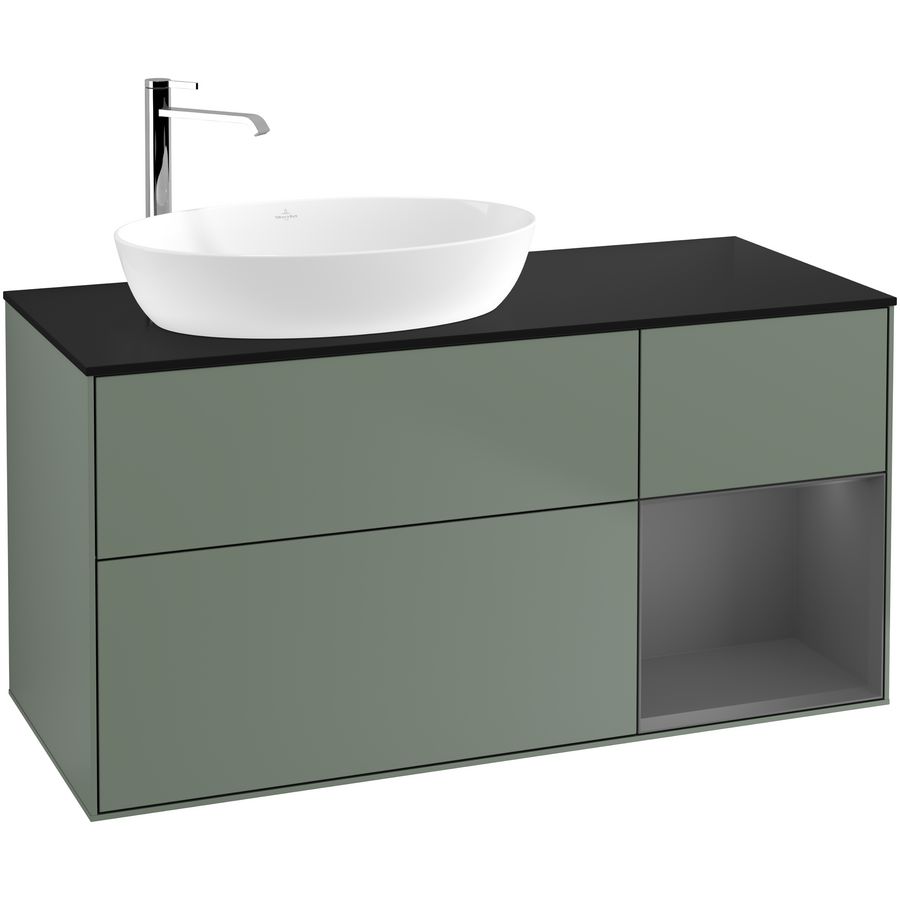 Wastafelonderkast Finion 1200x603x501mm Olive Matt Lacquer F932GKGM