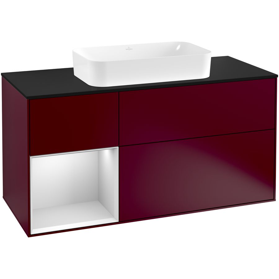 Wastafelonderkast Finion 1200x603x501mm Peony Matt Lacquer G292MTHB