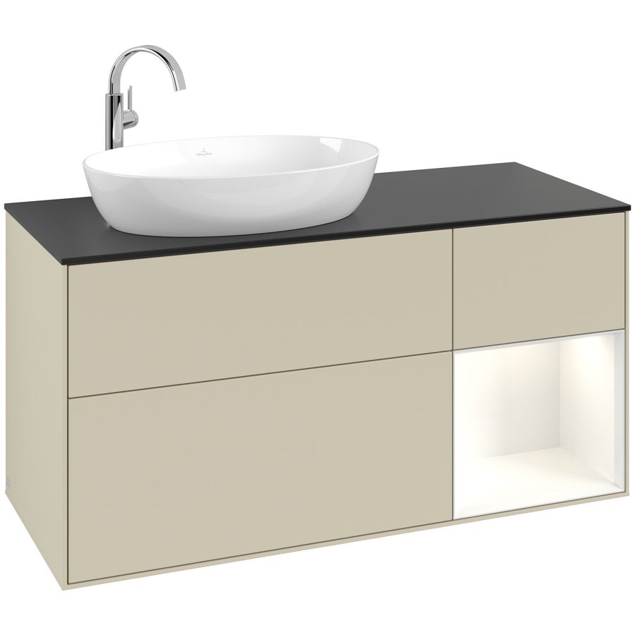 Wastafelonderkast Finion 1200x603x501mm S.Grey Matt Lacquer G932GFHJ