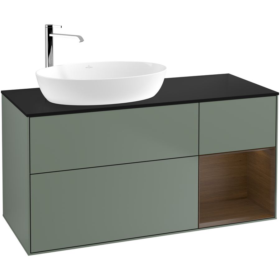 Wastafelonderkast Finion 1200x603x501mm Olive Matt Lacquer F932GNGM