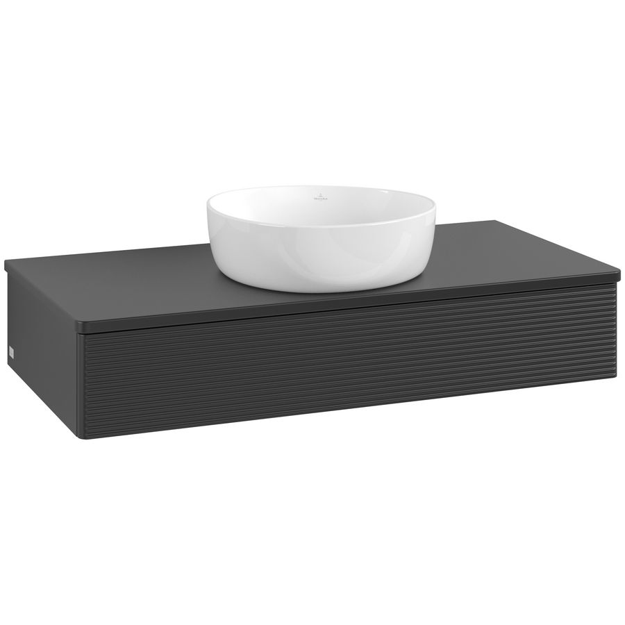 Wastafelonderkast Antao 1000x190x500mm Black Matt Lacquer L09150PD