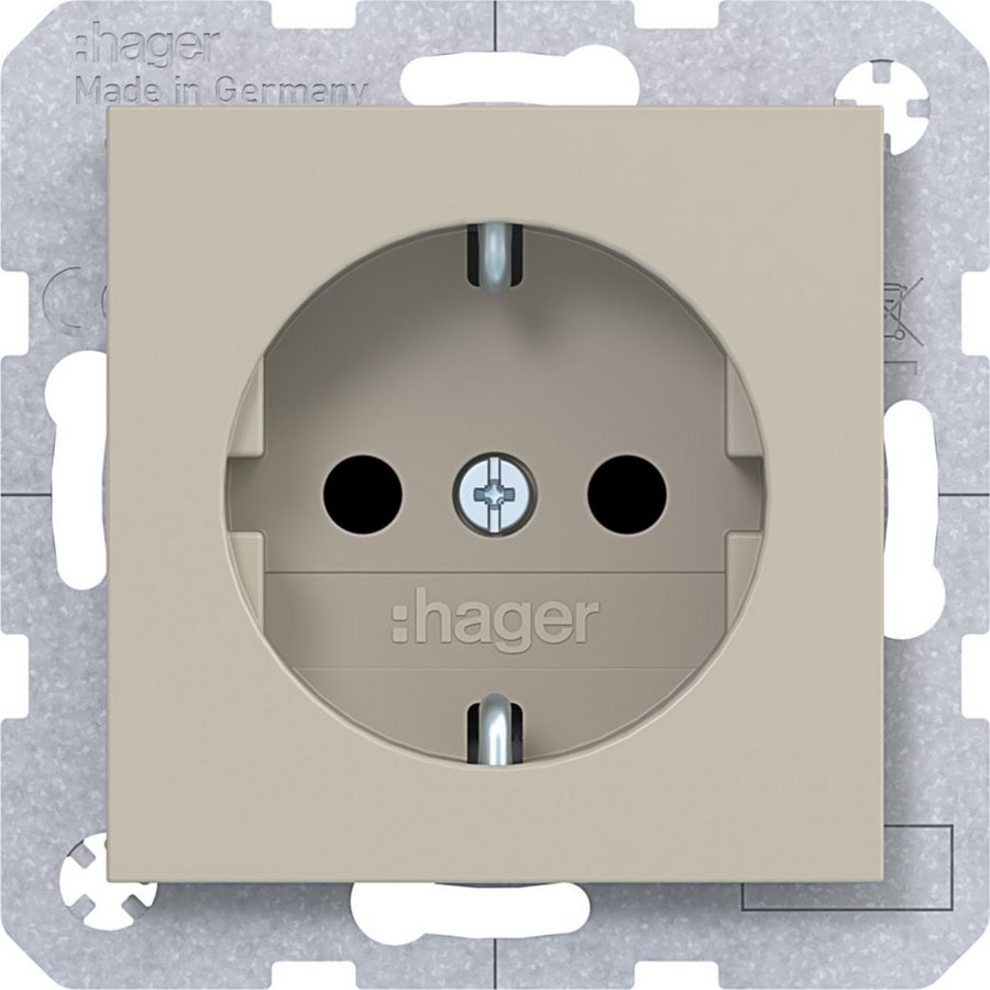 SCHUKO-wandcontactdoos Safety Plus steekklemmen A.x/C.x sand mat