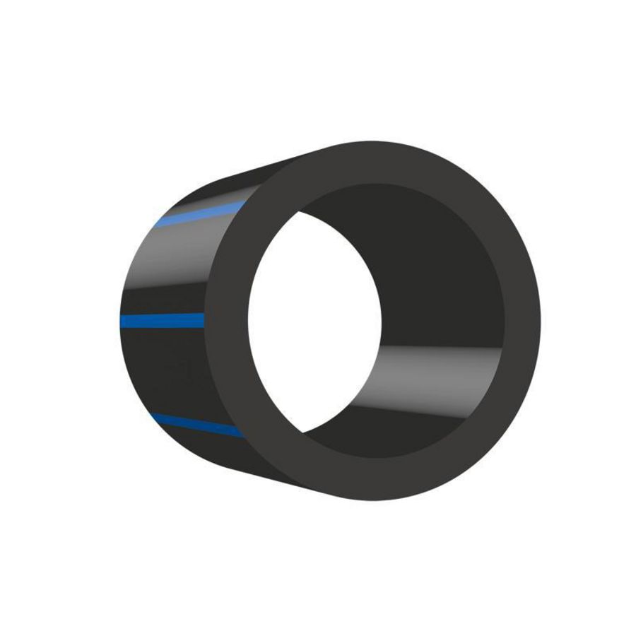 Rol a 100 m. PE40 tyleen buis 32x3,5mm SDR9 PN6 zwart/blauw