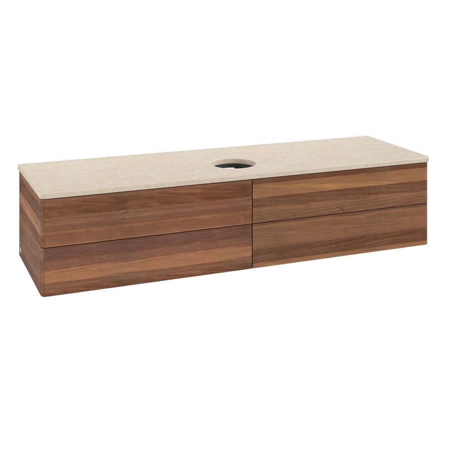 Wastafelonderkast Antao 1600x360x500mm Warm Walnut L25013HM