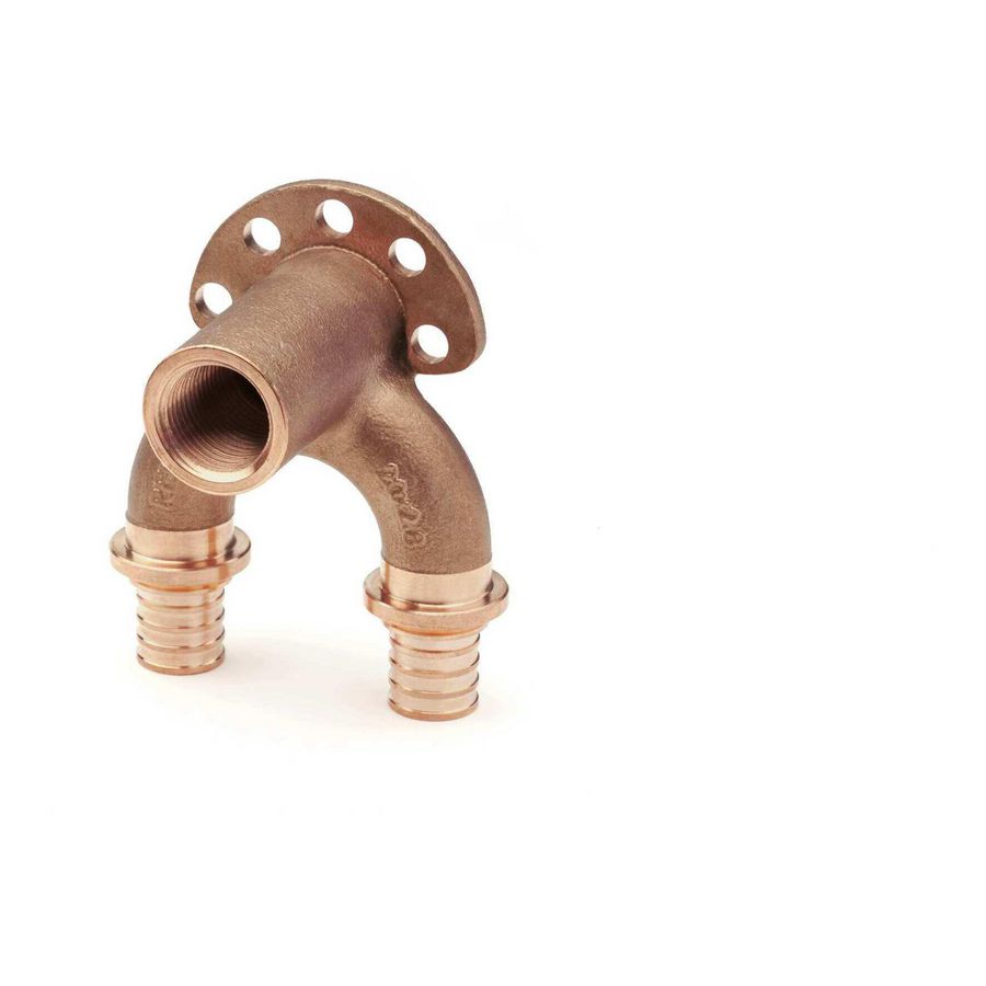 Muurplaat doorstromend laag RAUTITAN RX+ schuif 16/16x1/2"bn.dr.