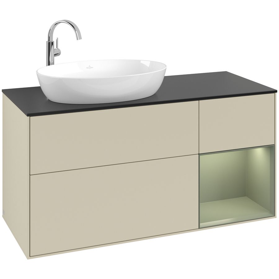 Wastafelonderkast Finion 1200x603x501mm S.Grey Matt Lacquer G932GMHJ