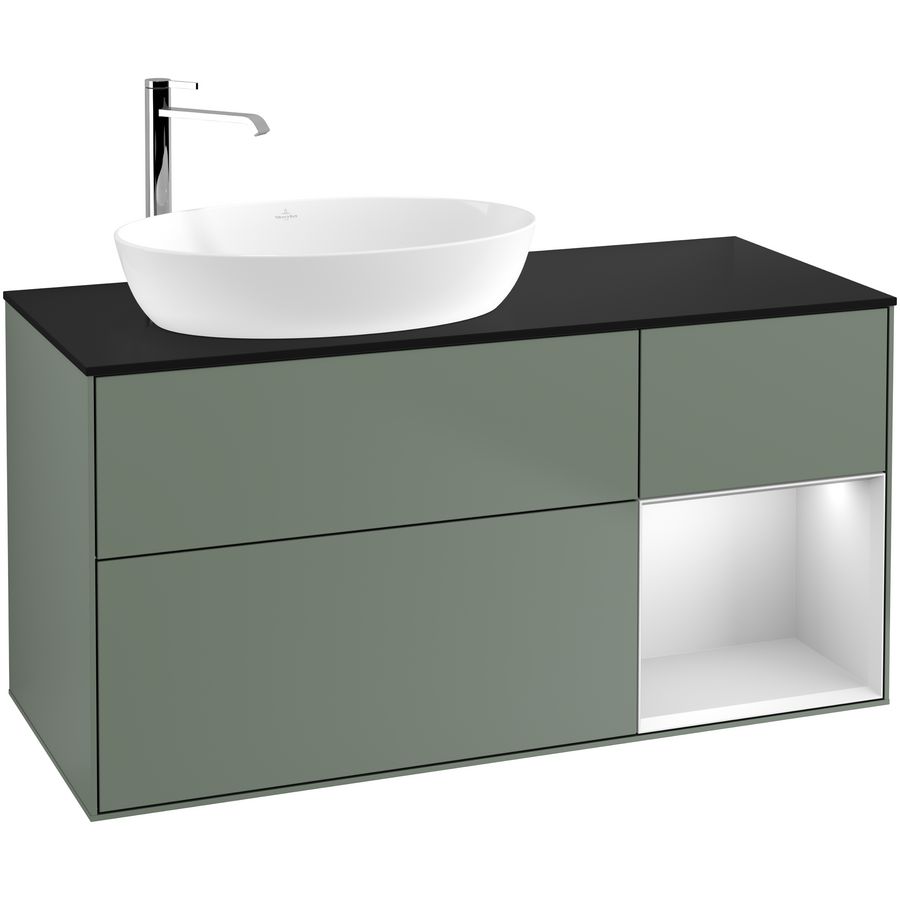 Wastafelonderkast Finion 1200x603x501mm Olive Matt Lacquer F932MTGM