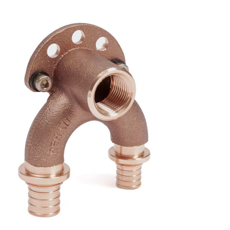 Muurplaat doorstromend laag RAUTITAN RX+ schuif 20/16x1/2"bn.dr. VVE=5