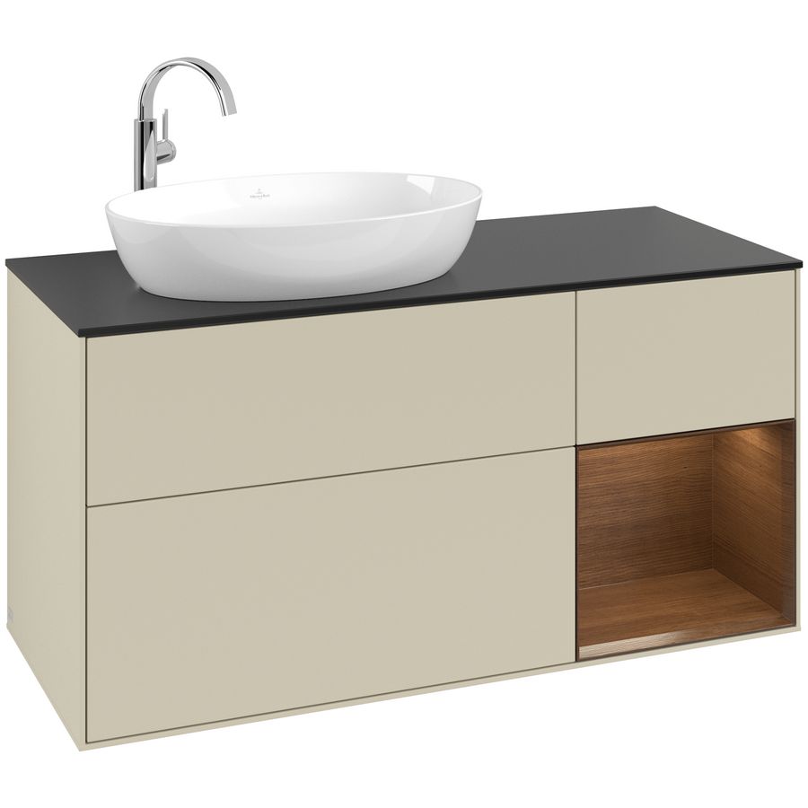 Wastafelonderkast Finion 1200x603x501mm S.Grey Matt Lacquer G932GNHJ