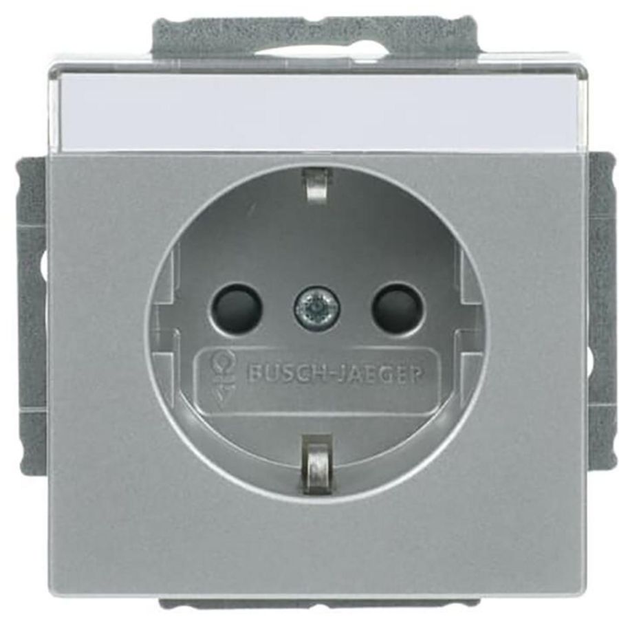 Tekstwandcontactdoos ra kv Centraalplaat inb f-aluzilver (20 EUCNB-83)
