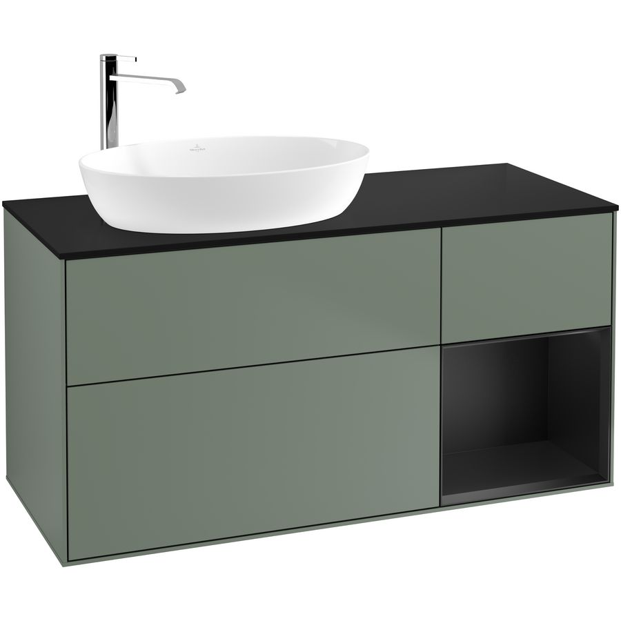 Wastafelonderkast Finion 1200x603x501mm Olive Matt Lacquer F932PDGM