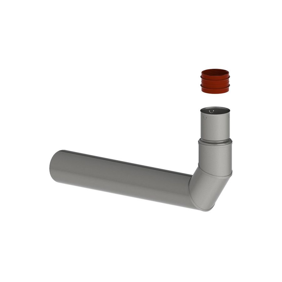 MetalFlex steunbocht RVS 80-60mm 87°