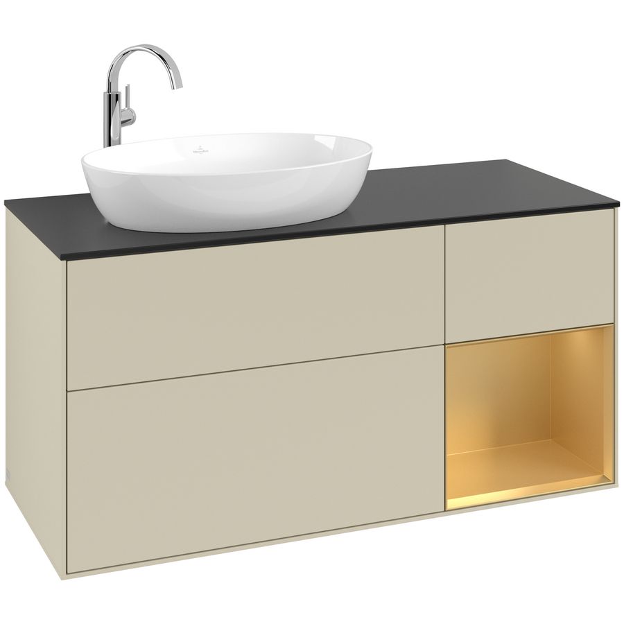 Wastafelonderkast Finion 1200x603x501mm S.Grey Matt Lacquer G932HFHJ