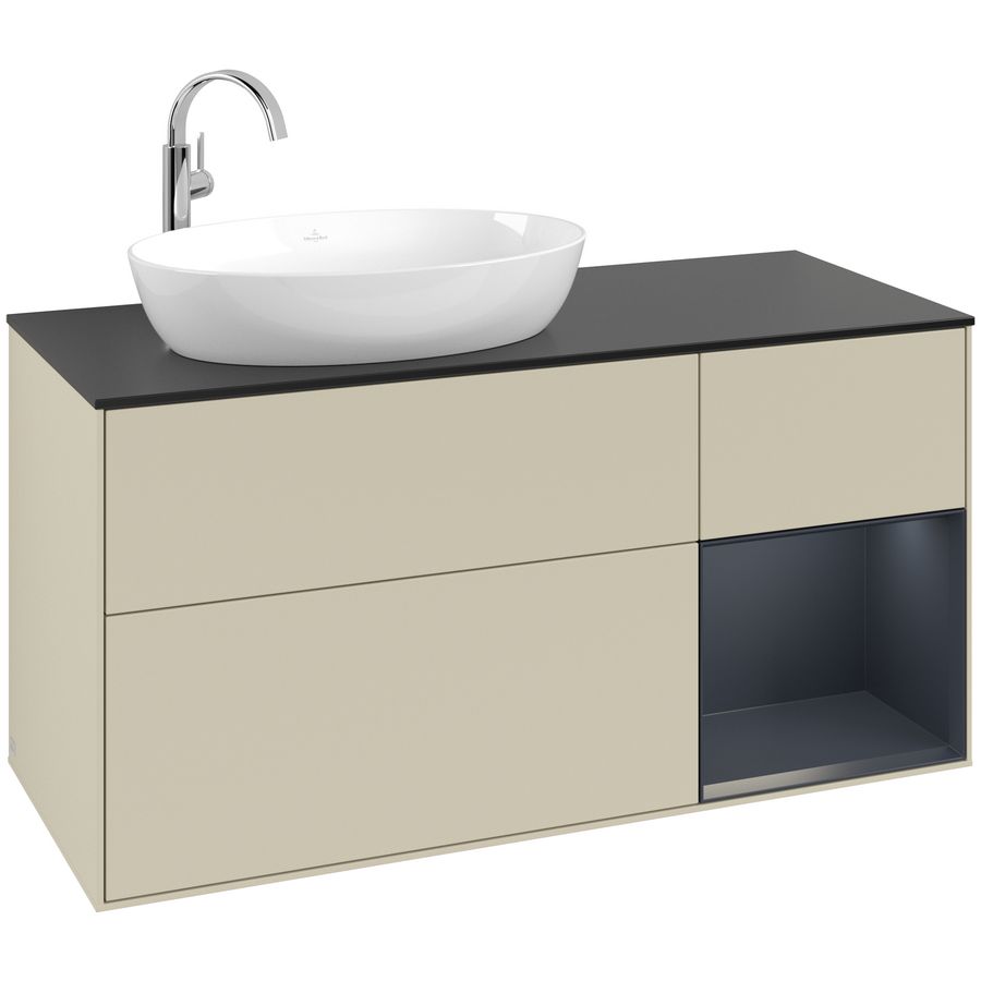 Wastafelonderkast Finion 1200x603x501mm S.Grey Matt Lacquer G932HGHJ