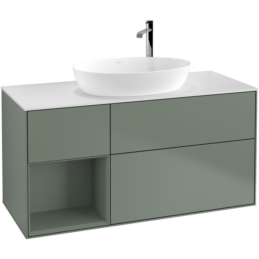 Wastafelonderkast Finion 1200x603x501mm Olive Matt Lacquer F941GMGM