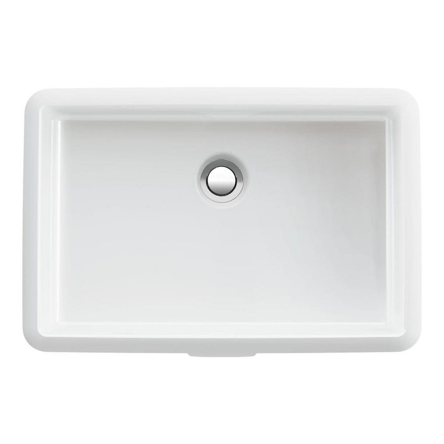 Onderbouwwastafel rechthoekig geslepen Wit H8124310001551