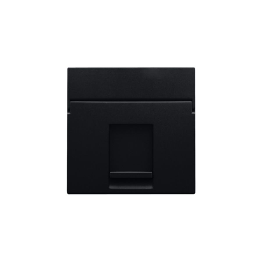 Centraalplaat data 1x RJ black coated