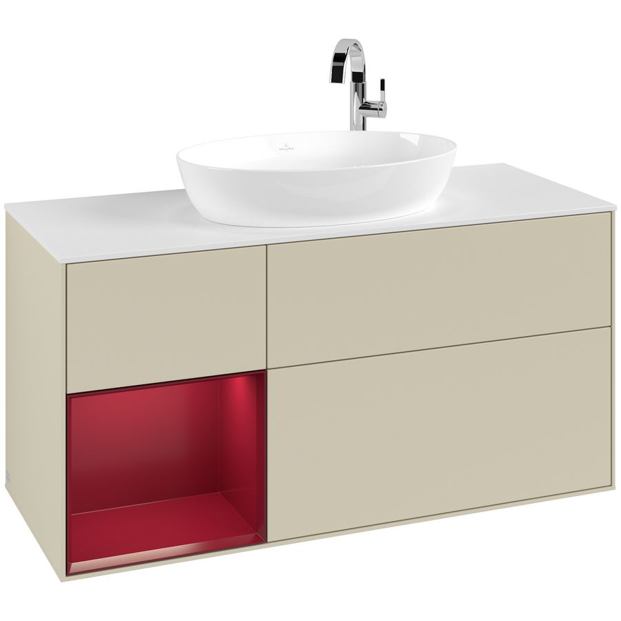 Wastafelonderkast Finion 1200x603x501mm S.Grey Matt Lacquer G941HBHJ
