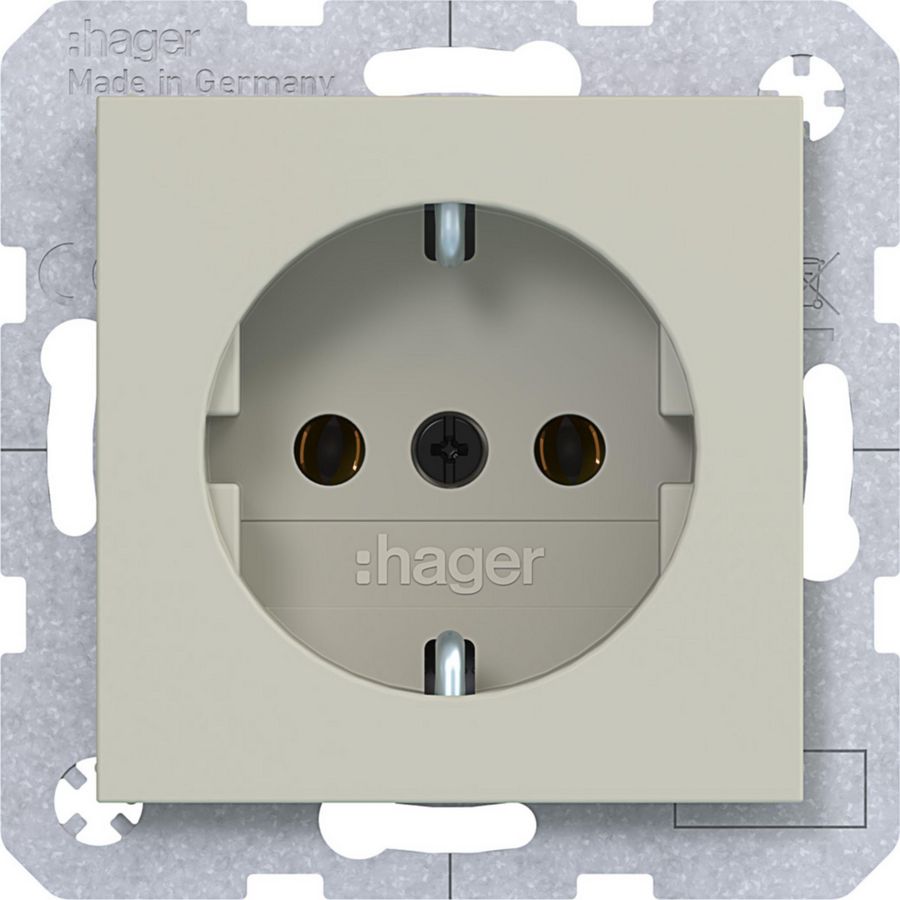 SCHUKO-wandcontactdoos steekklemmen A.x/C.x pebble mat