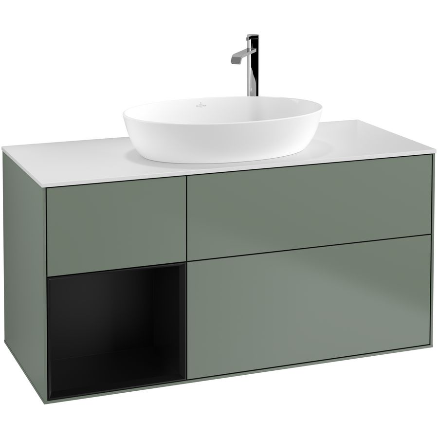 Wastafelonderkast Finion 1200x603x501mm Olive Matt Lacquer F941PDGM