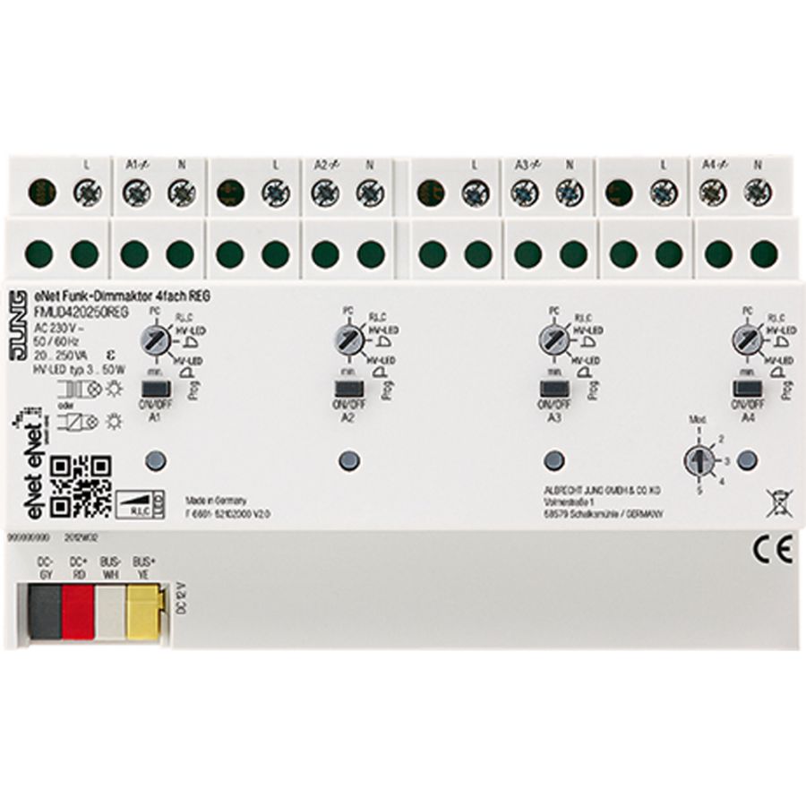 Universeel dimmer 4-kanaals DIN-rail eNet